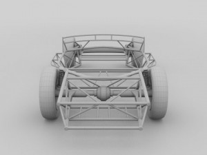 mercedes 300sl chassis 3D Model