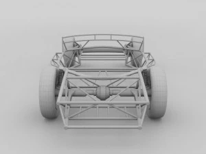 mercedes 300sl chassis 3D Model