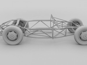 mercedes 300sl chassis 3D Model
