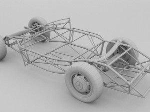 mercedes 300sl chassis 3D Model