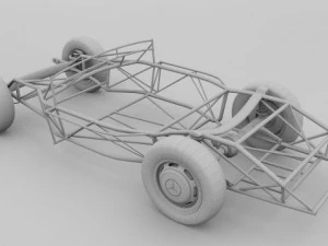 mercedes 300sl chassis 3D Model