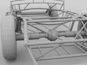 mercedes 300sl chassis 3D Model