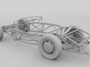 mercedes 300sl chassis 3D Model