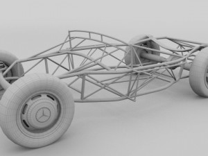 mercedes 300sl chassis 3D Model