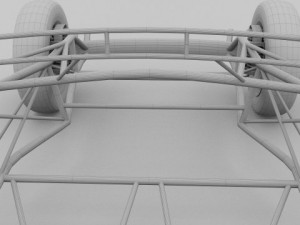mercedes 300sl chassis 3D Model