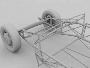 mercedes 300sl chassis 3D Model
