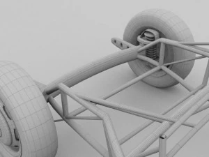 mercedes 300sl chassis 3D Model