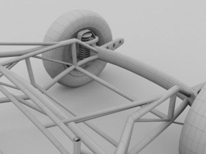 mercedes 300sl chassis 3D Model