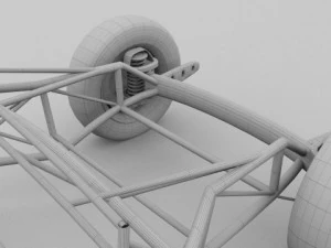 mercedes 300sl chassis 3D Model