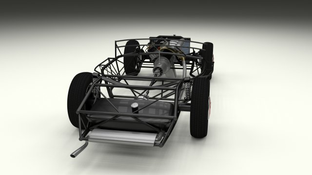 full mercedes 300sl chassis 3D मॉडल .c4d .max .obj .3ds .fbx .stl .blend 