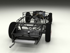 full mercedes 300sl chassis 3D Model