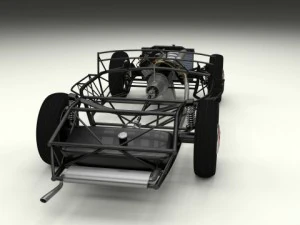 chassis mercedes 300sl completo Modelo 3D