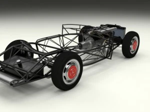 full mercedes 300sl chassis 3D Model