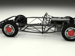 full mercedes 300sl chassis 3D Model