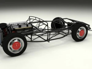 full mercedes 300sl chassis 3D Model