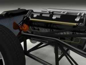 full mercedes 300sl chassis 3D Model