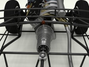 full mercedes 300sl chassis 3D मॉडल