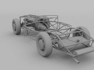 full mercedes 300sl chassis 3D Model