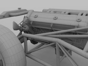 full mercedes 300sl chassis 3D Model