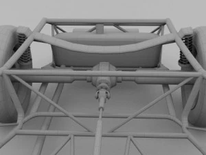 full mercedes 300sl chassis 3D Model