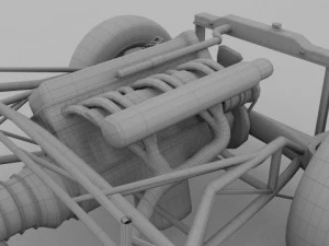 full mercedes 300sl chassis 3D Model