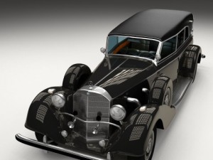mercedes 770k grosser staff car 3D Model