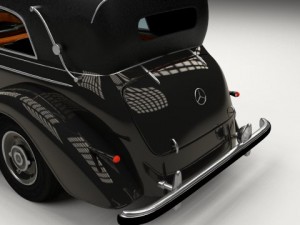 mercedes 770k grosser staff car 3D Model