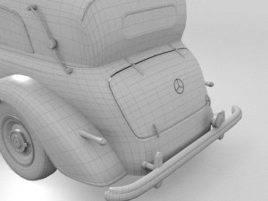 mercedes 770k grosser staff car 3D Model