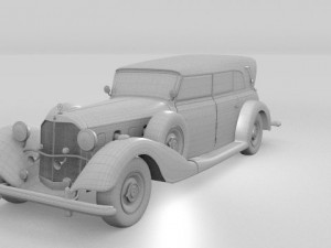mercedes 770k grosser staff car 3D Model