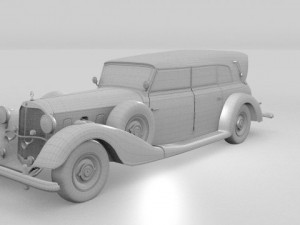 mercedes 770k grosser staff car 3D Model