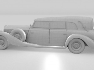 mercedes 770k grosser staff car 3D Model