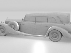 mercedes 770k grosser staff car 3D Model
