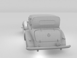 mercedes 770k grosser staff car 3D Model