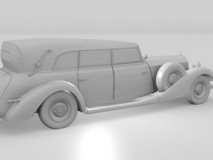 mercedes 770k grosser staff car 3D Model