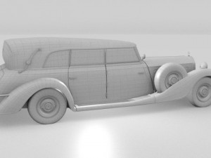 mercedes 770k grosser staff car 3D Model