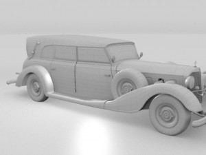 mercedes 770k grosser staff car 3D Model