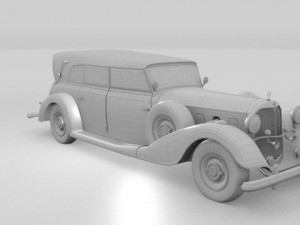 mercedes 770k grosser staff car 3D Model