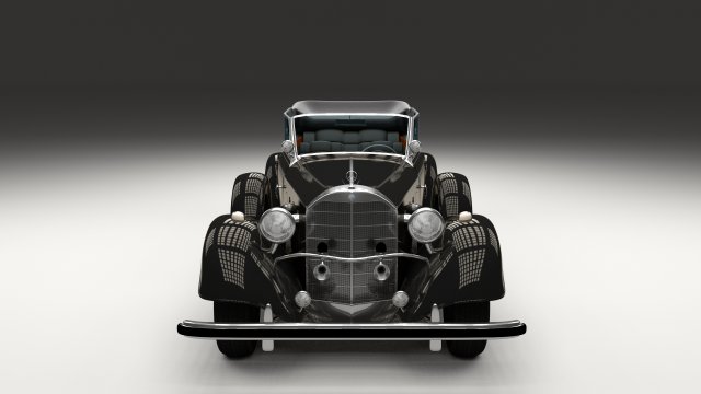 mercedes 770k staff car Model 3D .c4d .max .obj .3ds .fbx .stl .blend 