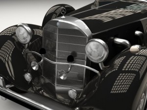 mercedes 770k staff car Model 3D