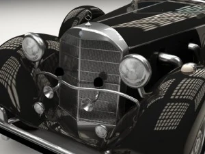 mercedes 770k staff car 3D Model