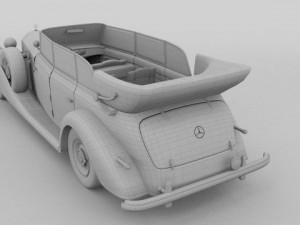 mercedes 770k staff car Model 3D