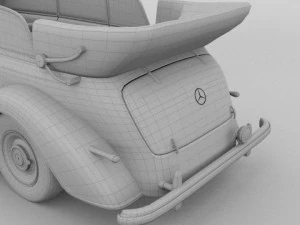 mercedes 770k staff car 3D Model