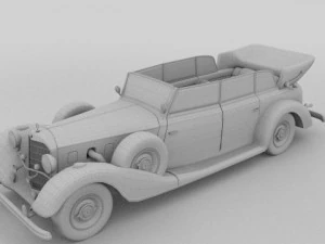 mercedes 770k staff car 3D Model