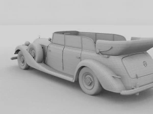 mercedes 770k staff car 3D Model