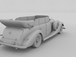 mercedes 770k staff car Model 3D