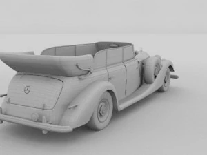 mercedes 770k staff car 3D Model