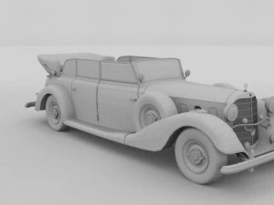 mercedes 770k staff car 3D Model