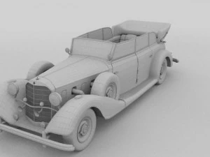 mercedes 770k staff car 3D Model