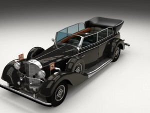 mercedes 770k grosser nazi staff car 3D Model