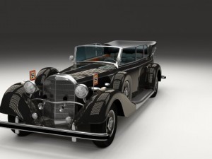 mercedes 770k grosser nazi staff car 3D 모델